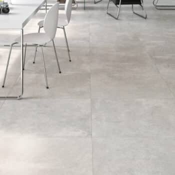 Liberty White ceramic tile with a delicate, textured pattern