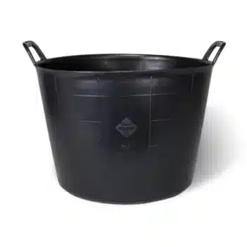 Black plastic mixing tub