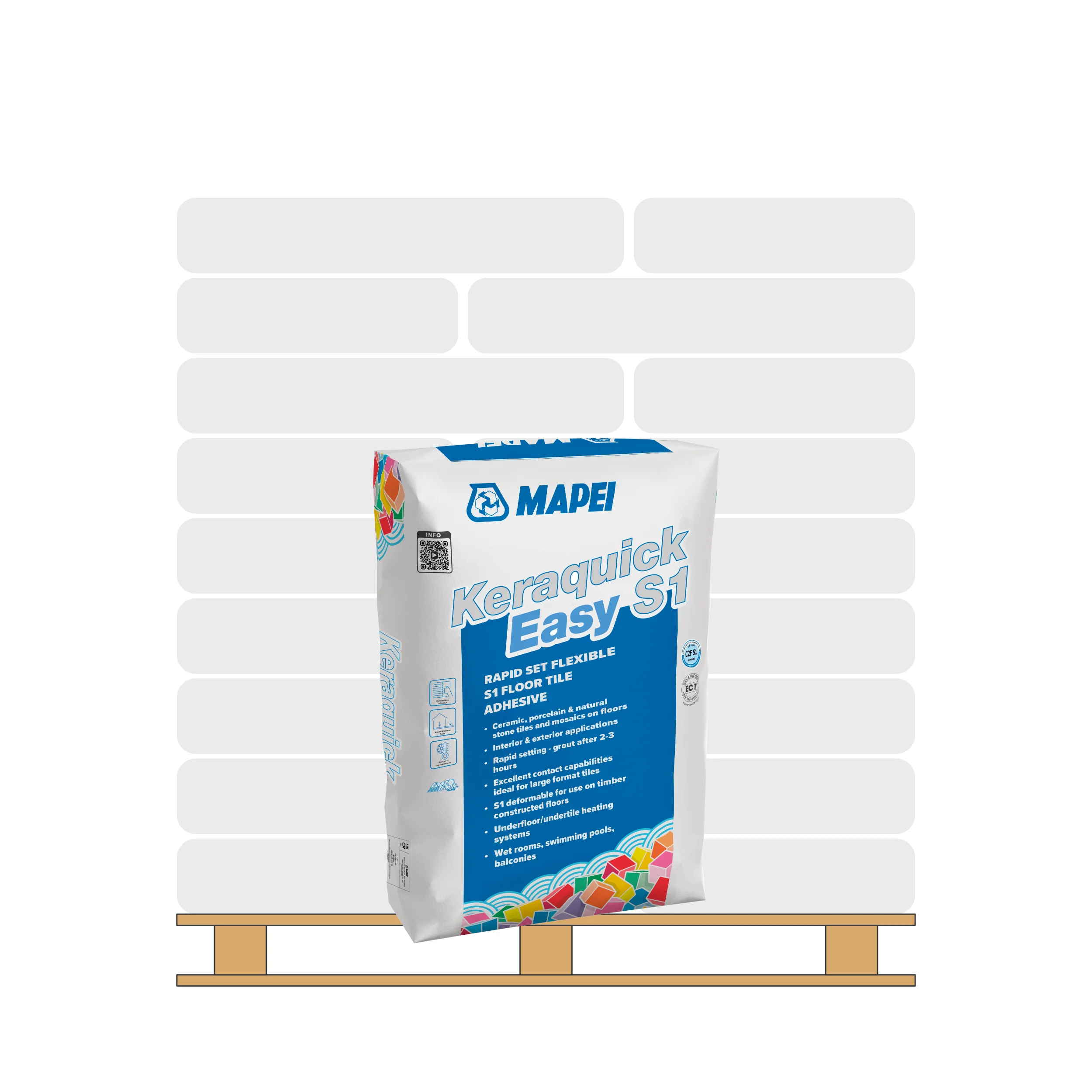 <span style="font-weight:700;color:var(--sale_colour)">FULL PALLET</span> MAPEI Keraquick Easy S1- White 20kg (48 bags)